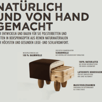 Dormiente Boxspringbetten aus 100% Natur